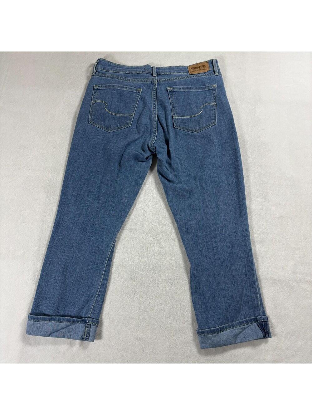 Mid Rise Capri Jeans Womens Levi Strauss Tag 6 Fit Like 30X22 Blue Stretch Denim - Picture 9 of 10